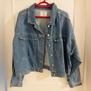 Old Navy Cropped Boyfriend Workwear Jean Jacket